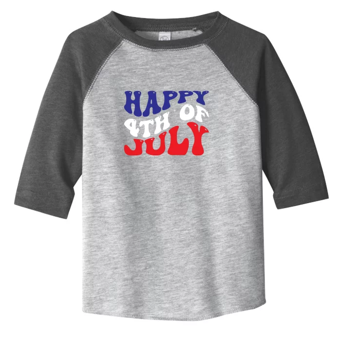 Happy 4th Of July Memorial Day Gift Toddler Fine Jersey T-Shirt