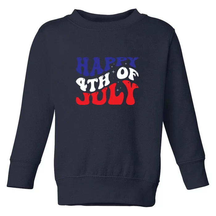 Happy 4th Of July Memorial Day Gift Toddler Sweatshirt