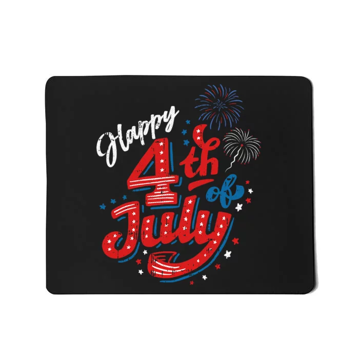 Happy 4th Of July Cool Independence Day Patriotic American Mousepad