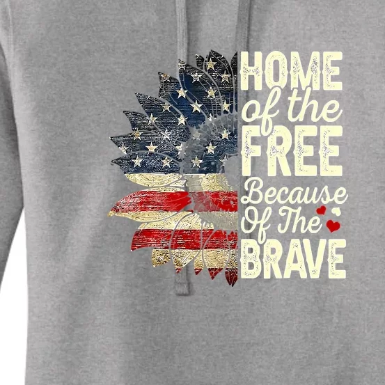 Happy 4th Of July Sunflower Women's Pullover Hoodie