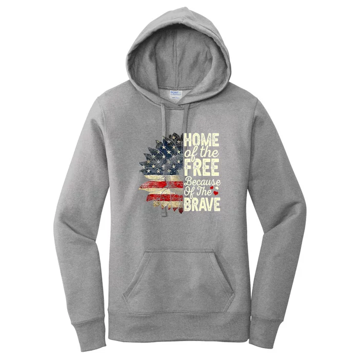 Happy 4th Of July Sunflower Women's Pullover Hoodie