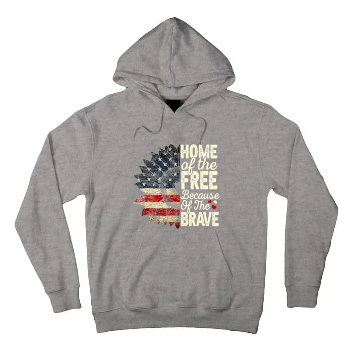 Happy 4th Of July Sunflower Tall Hoodie