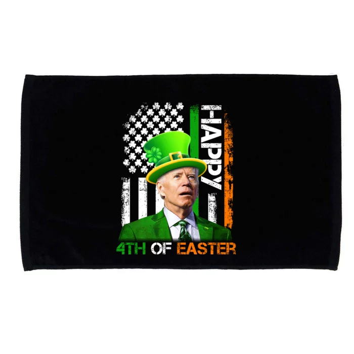 Happy 4th Of Easter Joe Biden St Patricks Day Leprechaun American Flag Microfiber Hand Towel