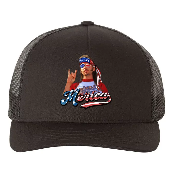 Happy 4th Of July Merica Funny Joe American Flag Yupoong Adult 5-Panel Trucker Hat