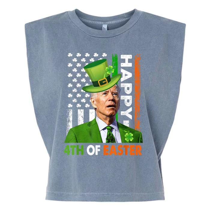 Happy 4th Of Easter Joe Biden St Patricks Day Garment-Dyed Women's Muscle Tee