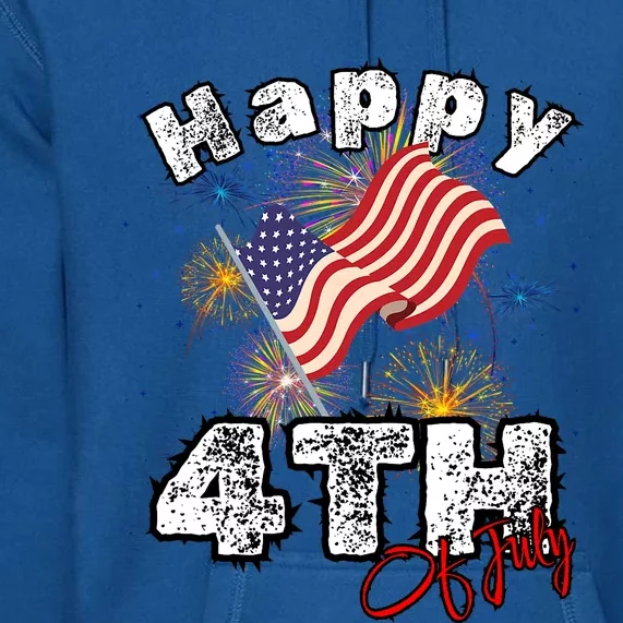 Happy 4th Of July Patriotic American Independence Day Premium Hoodie