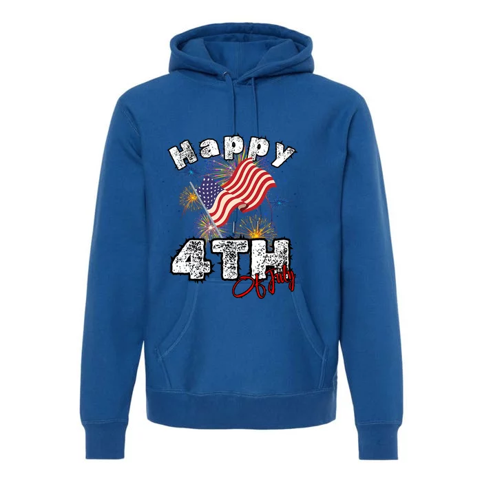 Happy 4th Of July Patriotic American Independence Day Premium Hoodie