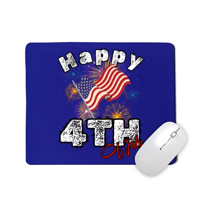 Happy 4th Of July Patriotic American Independence Day Mousepad