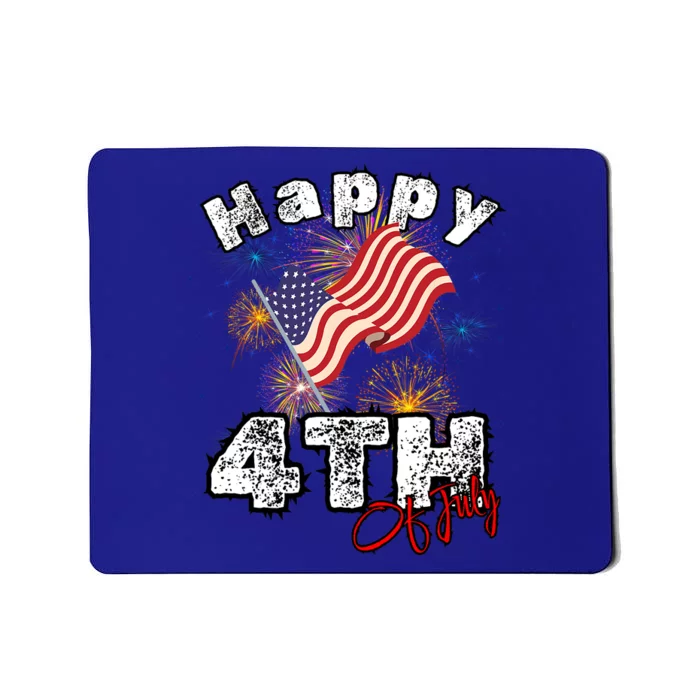 Happy 4th Of July Patriotic American Independence Day Mousepad