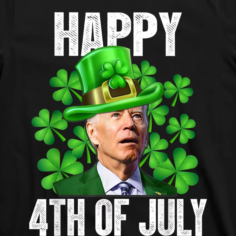 Happy 4th Of July Confused Funny Joe Biden St Patricks Day T-Shirt