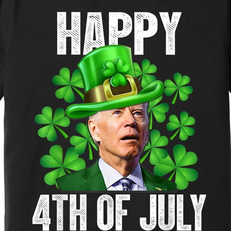 Happy 4th Of July Confused Funny Joe Biden St Patricks Day Premium T-Shirt