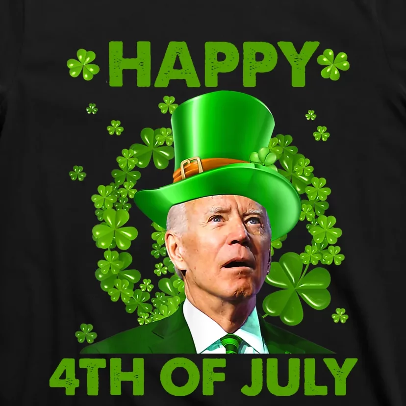 Happy 4th Of July St Patrick's Day Leprechaun Joe Biden T-Shirt