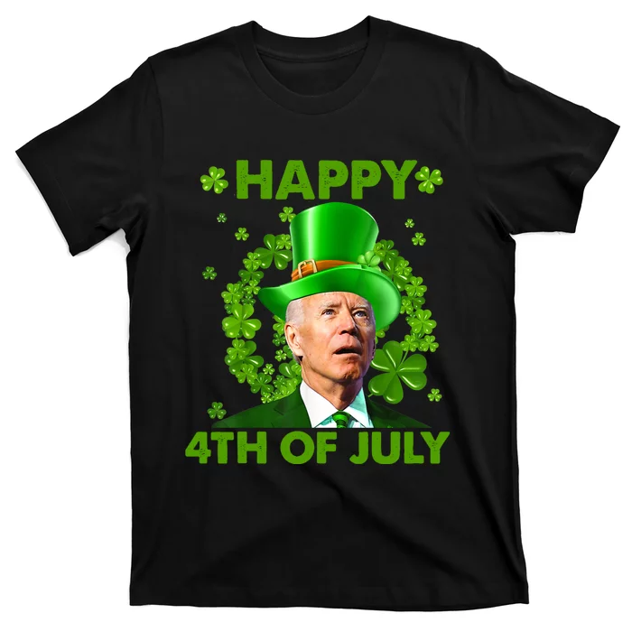 Happy 4th Of July St Patrick's Day Leprechaun Joe Biden T-Shirt