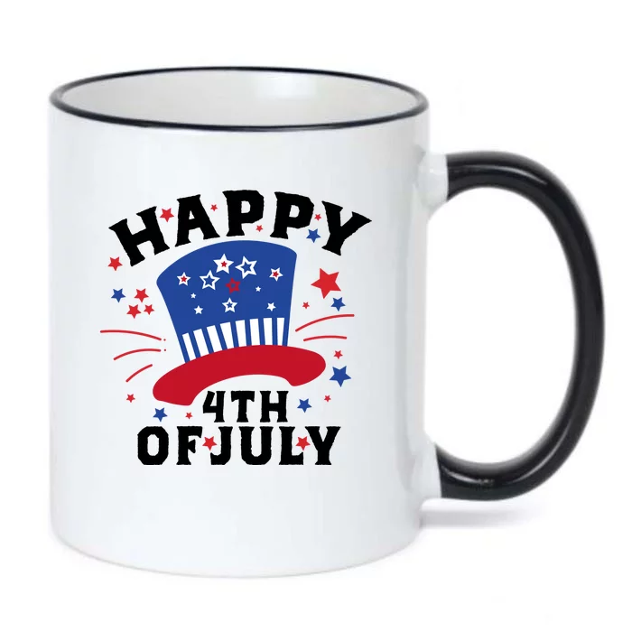 Happy 4th Of July Festive Celebration Black Color Changing Mug