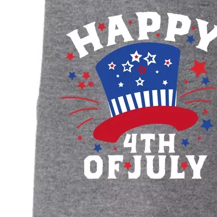 Happy 4th Of July Festive Celebration Doggie 3-End Fleece Hoodie