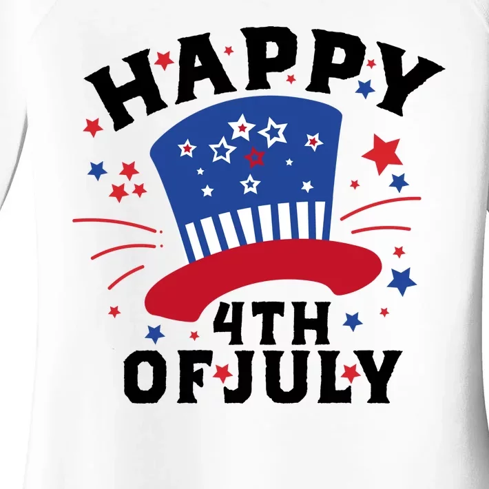 Happy 4th Of July Festive Celebration Women's Perfect Tri Tunic Long Sleeve Shirt