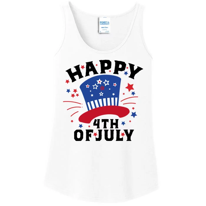 Happy 4th Of July Festive Celebration Ladies Essential Tank