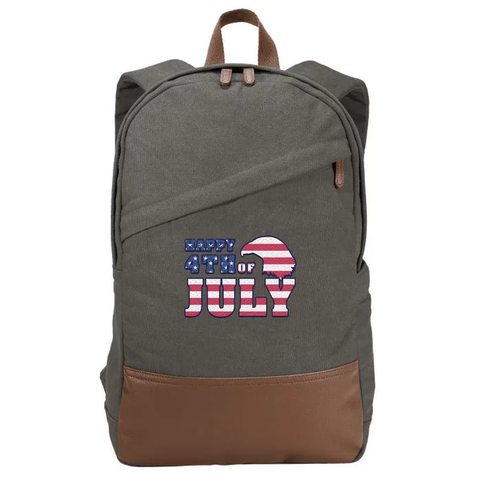 Happy 4th Of July Eagle American Cotton Canvas Backpack