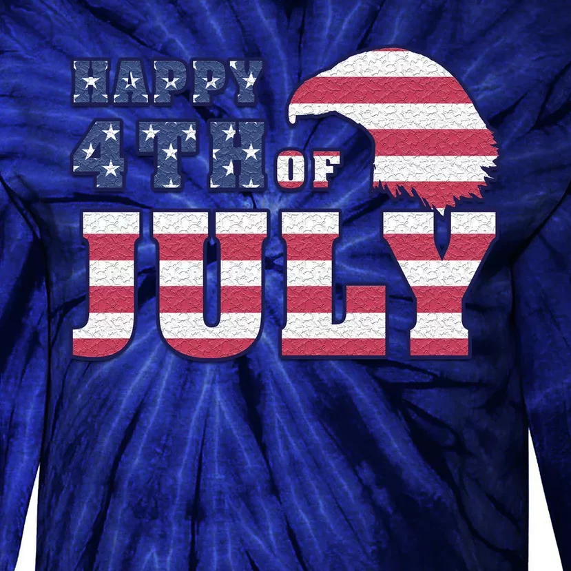 Happy 4th Of July Eagle American Tie-Dye Long Sleeve Shirt