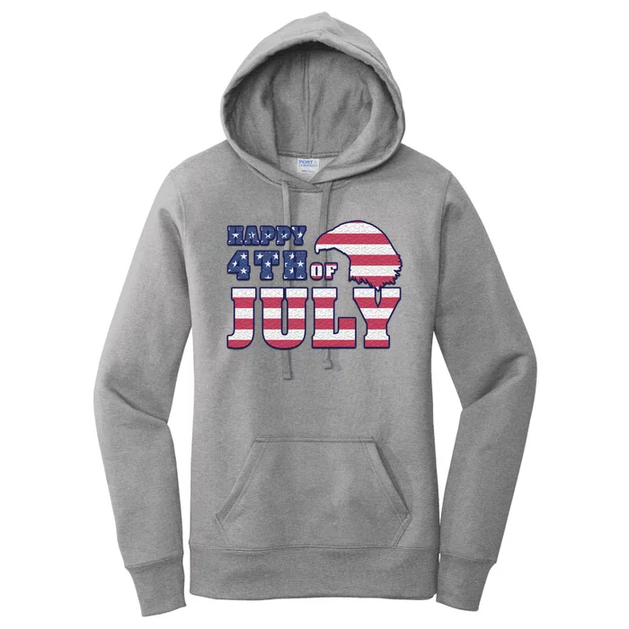 Happy 4th Of July Eagle American Women's Pullover Hoodie