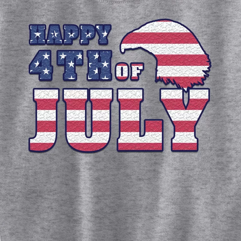 Happy 4th Of July Eagle American Kids Sweatshirt