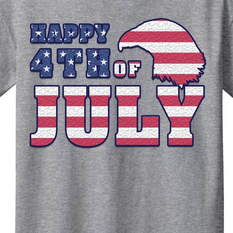 Happy 4th Of July Eagle American Kids T-Shirt