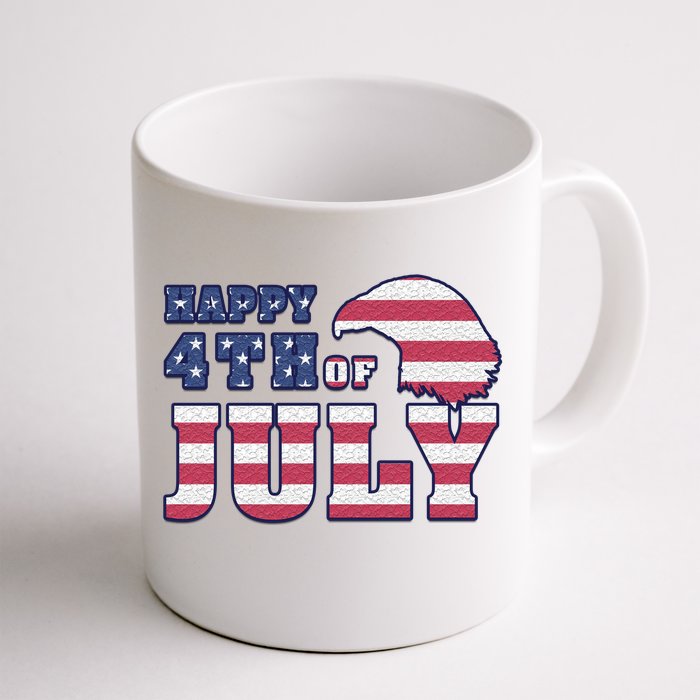 Happy 4th Of July Eagle American Front & Back Coffee Mug