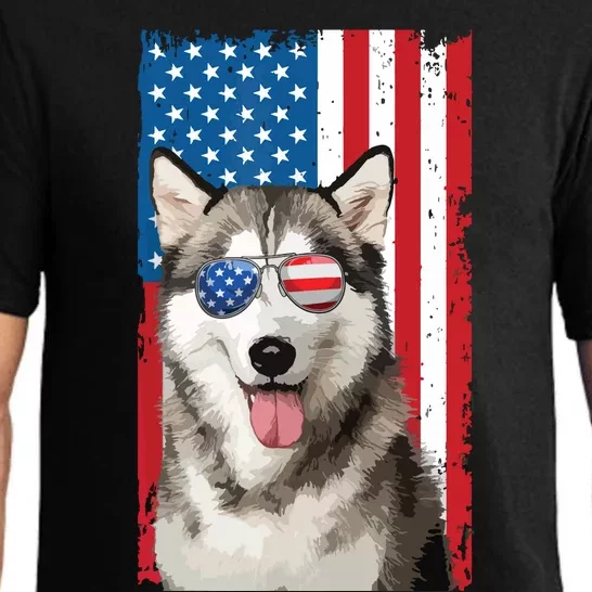 Husky 4th Of July Men Siberian Husky Dog Love Owner Huskies Pajama Set