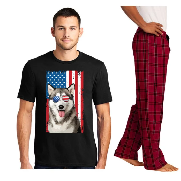 Husky 4th Of July Men Siberian Husky Dog Love Owner Huskies Pajama Set