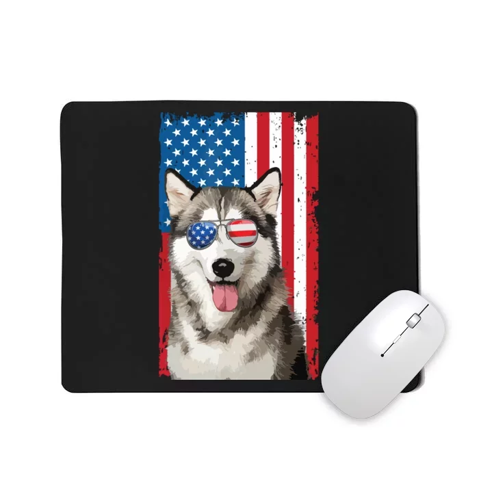 Husky 4th Of July Men Siberian Husky Dog Love Owner Huskies Mousepad