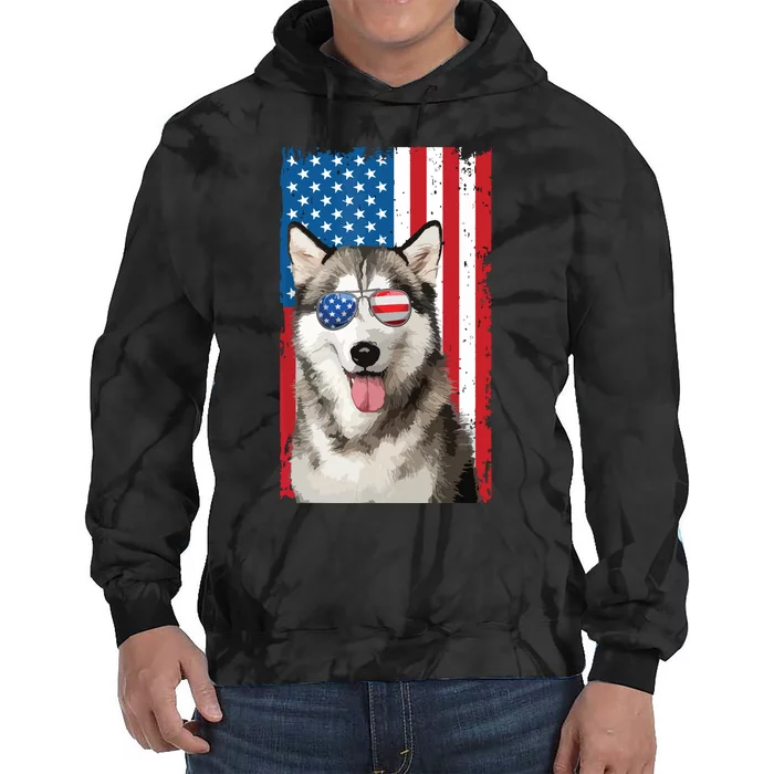 Husky 4th Of July Men Siberian Husky Dog Love Owner Huskies Tie Dye Hoodie