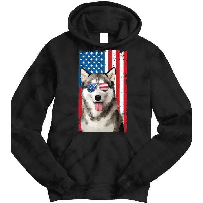 Husky 4th Of July Men Siberian Husky Dog Love Owner Huskies Tie Dye Hoodie