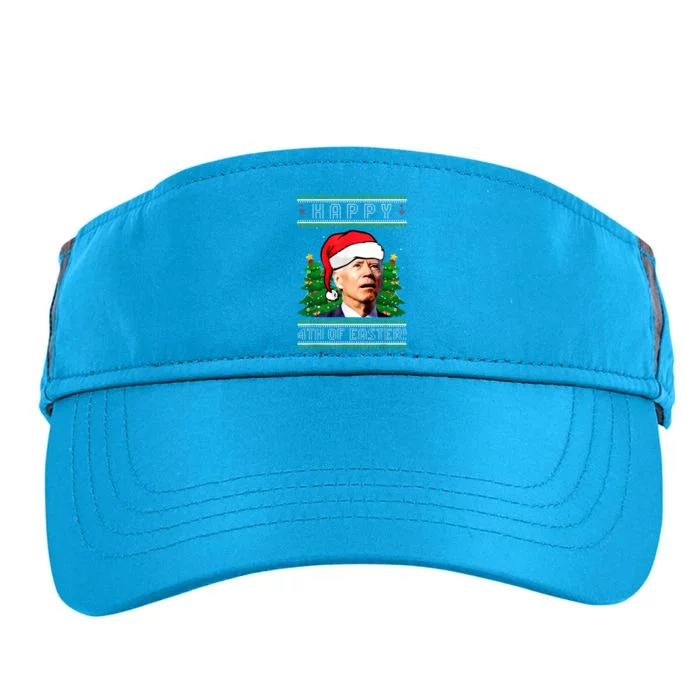 Happy 4th Of Easter Funny Joe Biden Political Ugly Christmas Adult Drive Performance Visor