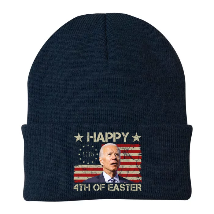 Happy 4th Of Easter Funny Usa Anti Biden Knit Cap Winter Beanie