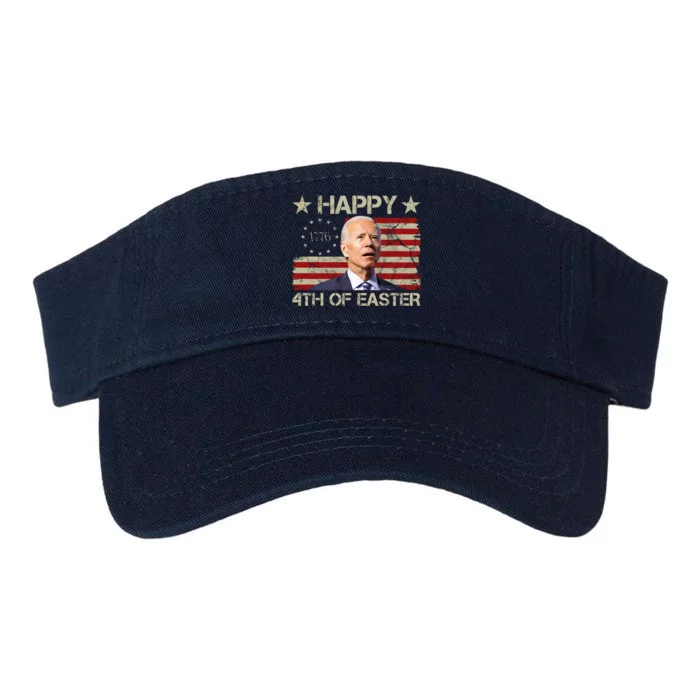 Happy 4th Of Easter Funny Usa Anti Biden Valucap Bio-Washed Visor