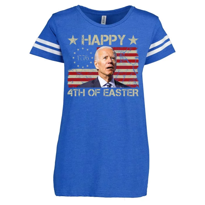 Happy 4th Of Easter Funny Usa Anti Biden Enza Ladies Jersey Football T-Shirt