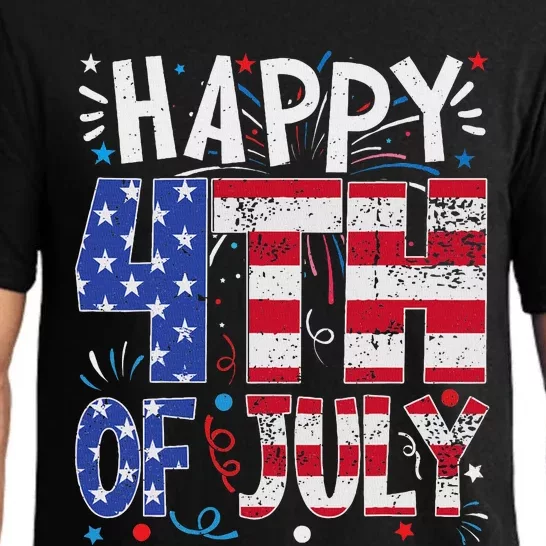 Happy 4th Of July Patriotic American Us Flag 4th Of July Pajama Set