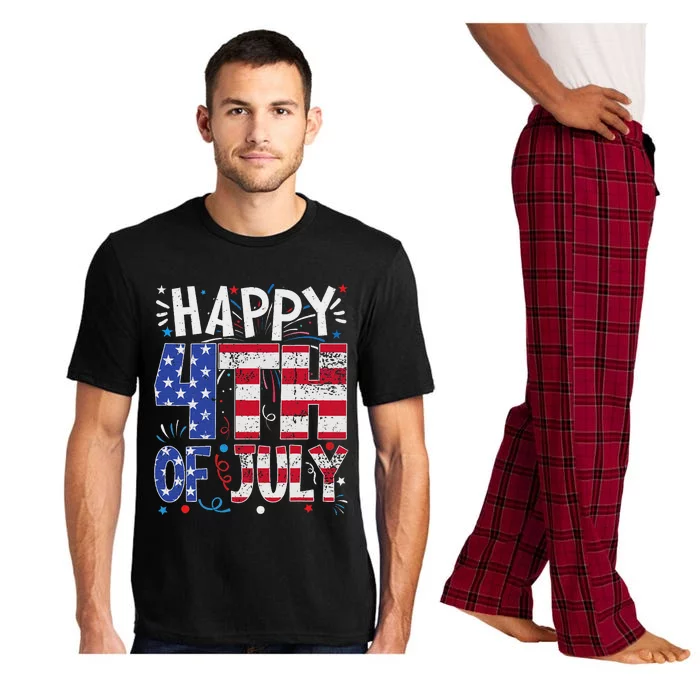 Happy 4th Of July Patriotic American Us Flag 4th Of July Pajama Set