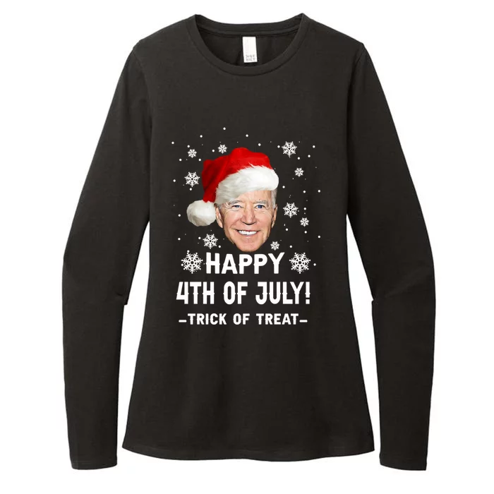 Happy 4th Of July Funny Joe Biden Christmas Ugly Gift Womens CVC Long Sleeve Shirt