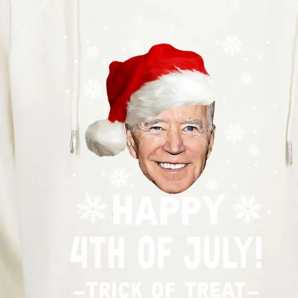 Happy 4th Of July Funny Joe Biden Christmas Ugly Gift Womens Funnel Neck Pullover Hood