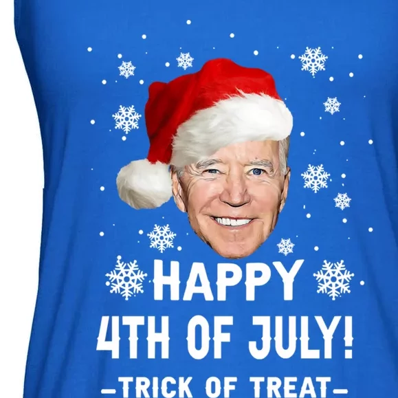 Happy 4th Of July Funny Joe Biden Christmas Ugly Gift Ladies Essential Flowy Tank