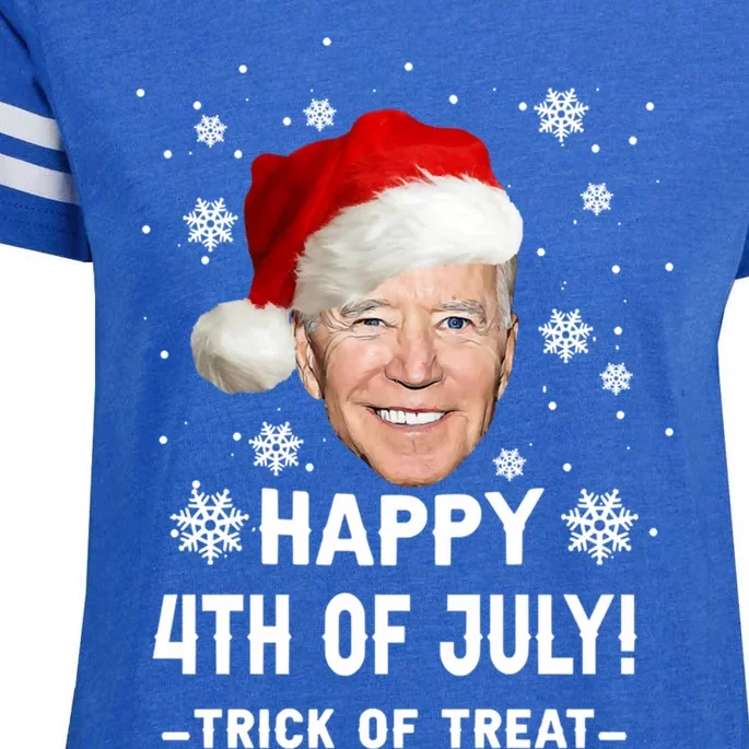 Happy 4th Of July Funny Joe Biden Christmas Ugly Gift Enza Ladies Jersey Football T-Shirt