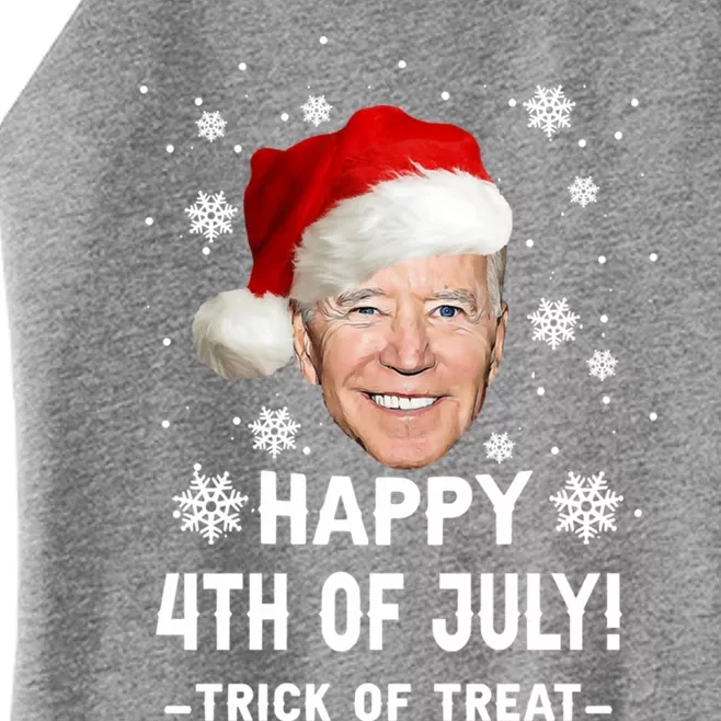 Happy 4th Of July Funny Joe Biden Christmas Ugly Gift Women’s Perfect Tri Rocker Tank