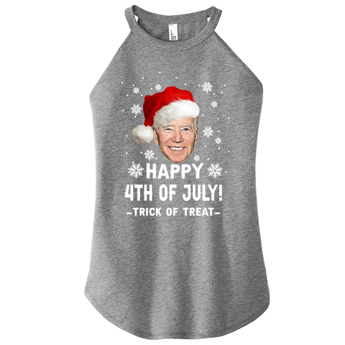 Happy 4th Of July Funny Joe Biden Christmas Ugly Gift Women’s Perfect Tri Rocker Tank