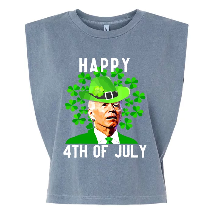 Happy 4th Of July Funny Joe Biden St Patricks Day Garment-Dyed Women's Muscle Tee