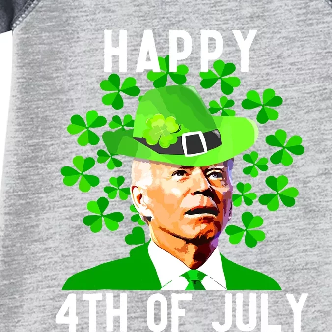 Happy 4th Of July Funny Joe Biden St Patricks Day Infant Baby Jersey Bodysuit