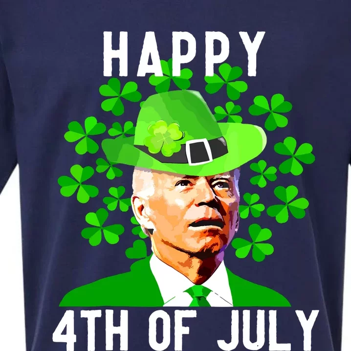 Happy 4th Of July Funny Joe Biden St Patricks Day Sueded Cloud Jersey T-Shirt