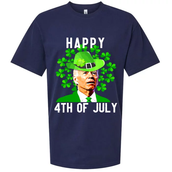 Happy 4th Of July Funny Joe Biden St Patricks Day Sueded Cloud Jersey T-Shirt