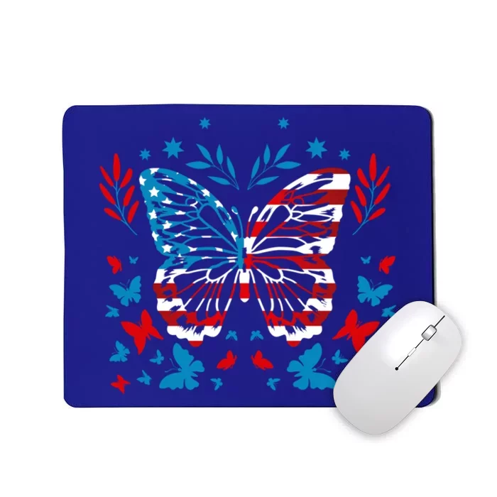 Happy 4th Of Juli! Patriotic Usa Butterfly Cool Gift Mousepad