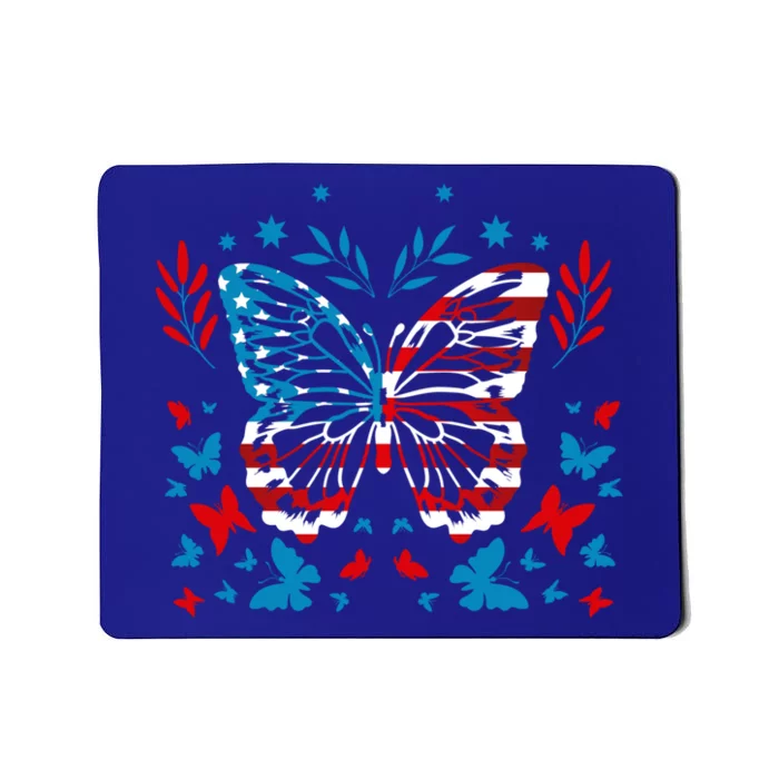 Happy 4th Of Juli! Patriotic Usa Butterfly Cool Gift Mousepad